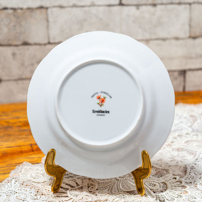 ドイツ製 キッチン雑貨 TRIPTIS PORZELLAN 磁器製 ホワイトプレート 裏面