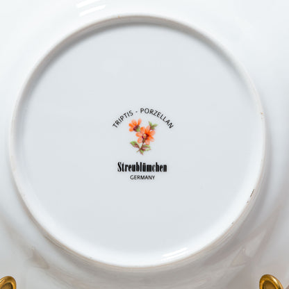 ドイツ製 キッチン雑貨 TRIPTIS PORZELLAN 磁器製 ホワイトプレート 裏面2