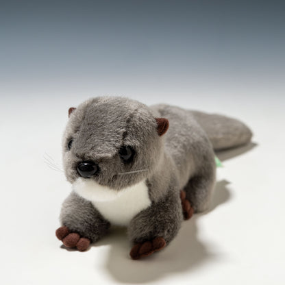 たけのこ TAKENOKO ぬいぐるみ マリンシリーズ カワウソ M グレー 14813 しょう正面