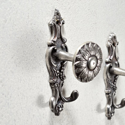 アルミニウム製 壁掛け クラシカル デコールウォールフック 2個セット 左横