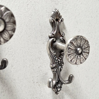 アルミニウム製 壁掛け クラシカル デコールウォールフック 2個セット 左横2