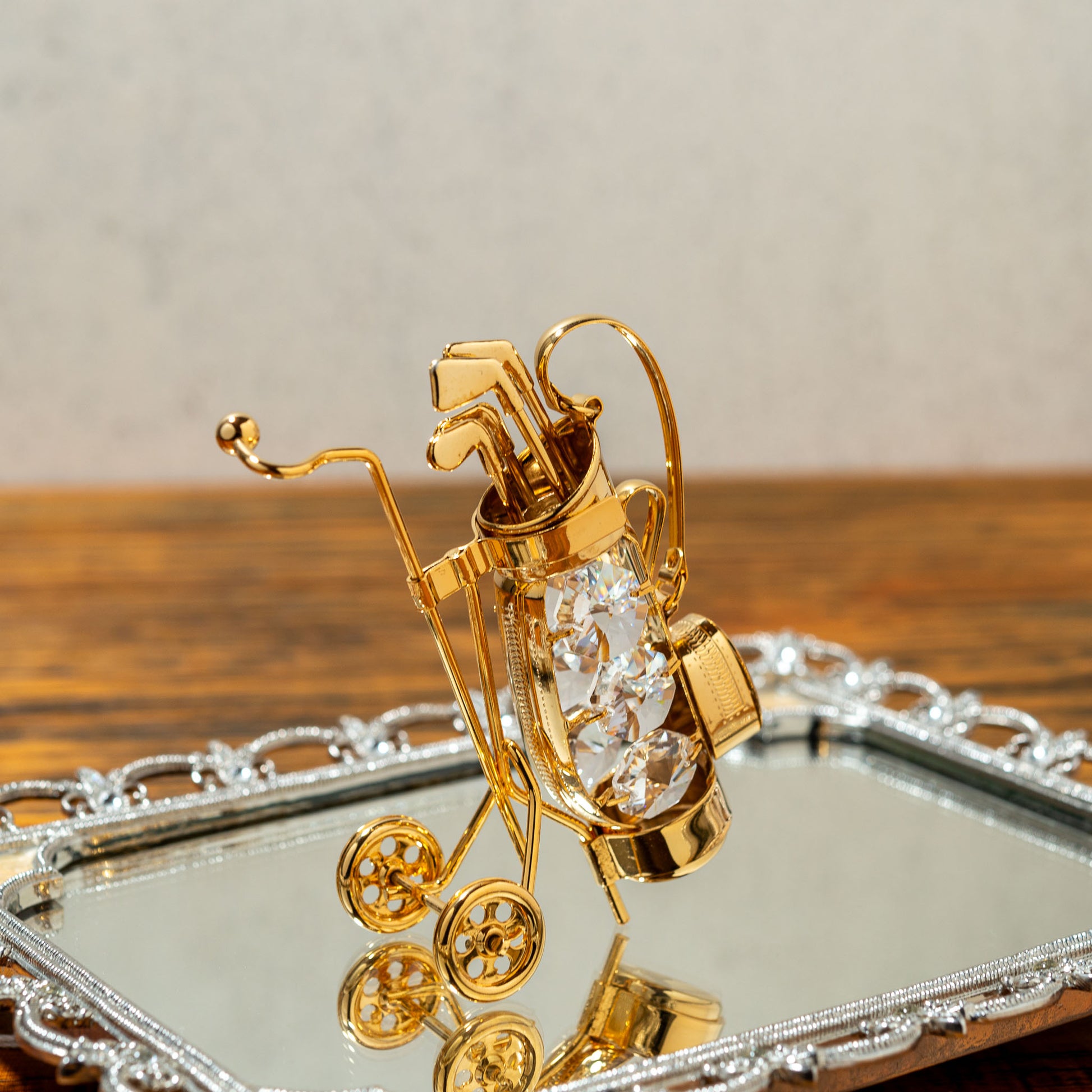 ロイヤルアーデン Royal Arden スワロフスキー Swarovski オーナメント ゴルフセット 01322 後ろ