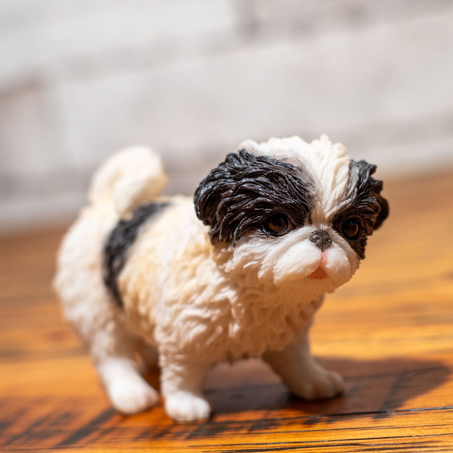 樹脂・レジン製 犬型置物 パピー 仔犬 スパニエル 正面2