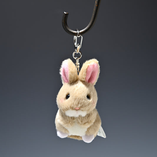 たけのこ TAKENOKO ぬいぐるみ ミニミニキッズ ウサギ 茶 48546 ぶら下げた正面