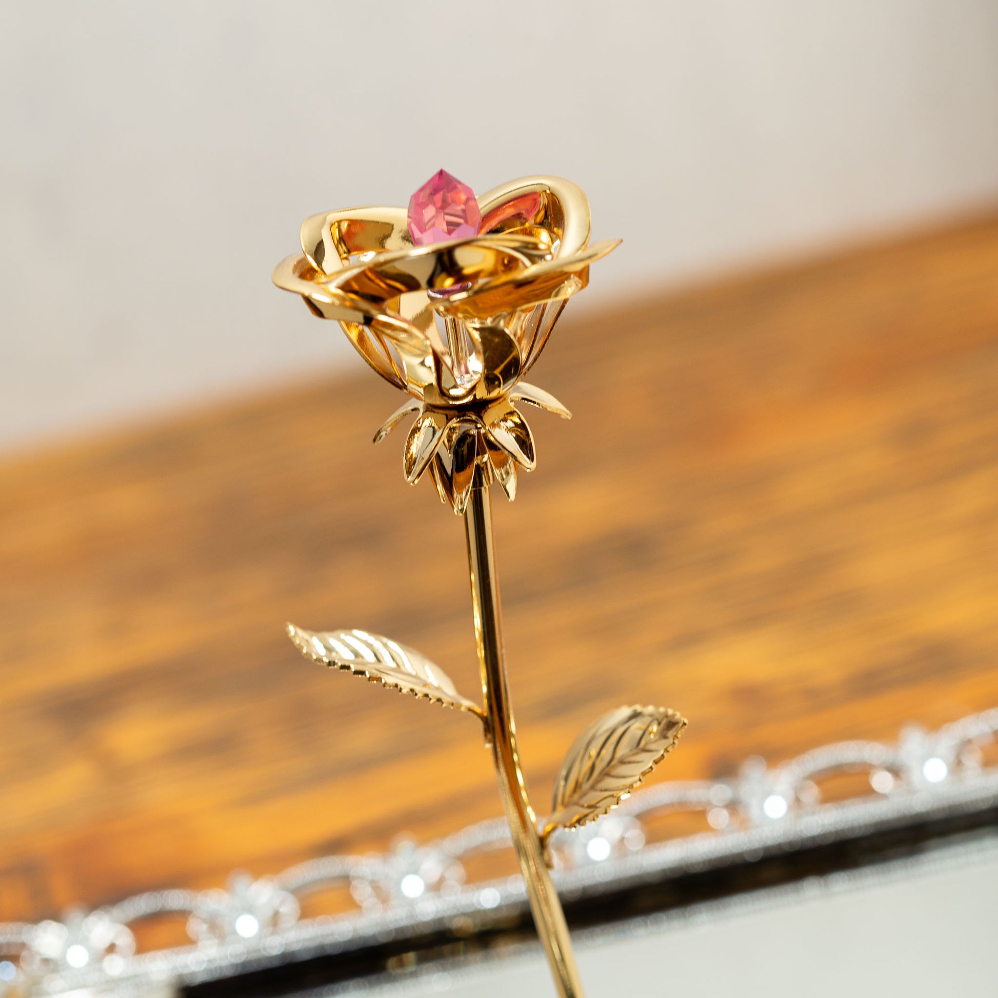 ロイヤルアーデン Royal Arden スワロフスキー Swarovski オーナメント ローズ 01603 アップ3