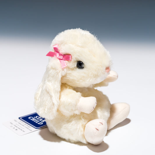 スターチャイルド STAR CHILD ぬいぐるみ ロップイヤー リボン アイボリー 1640 左横