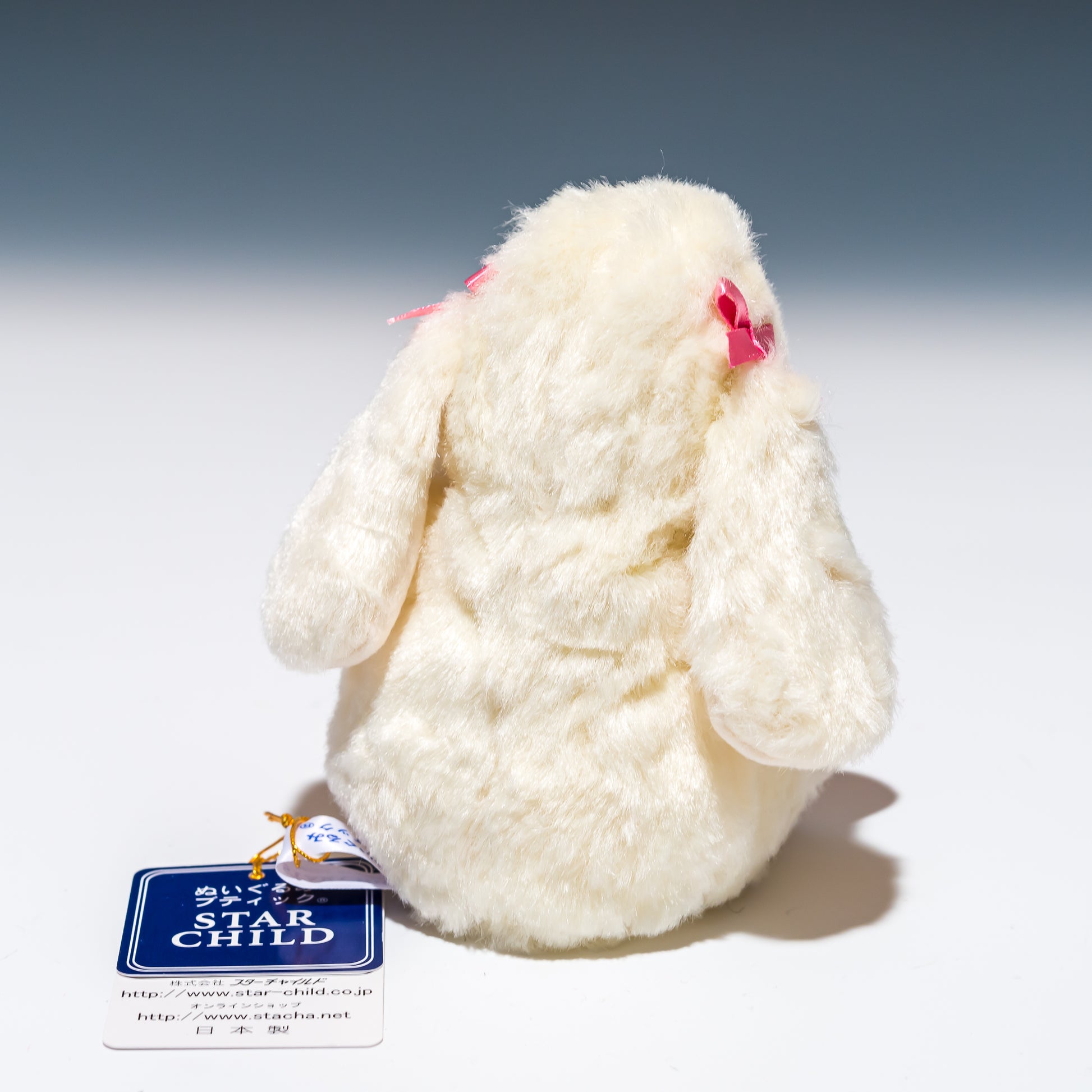 スターチャイルド STAR CHILD ぬいぐるみ ロップイヤー リボン アイボリー 1640 後ろ