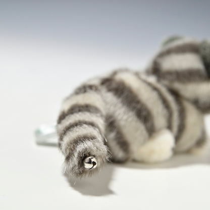 たけのこ TAKENOKO ぬいぐるみ プチプチらんど (A) ネコ グレー 58431　しっぽの鈴