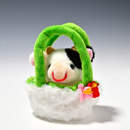 CUTE キュート販売 ぬいぐるみ FARM コレクション お出かけシリーズ ウシ B0007 正面