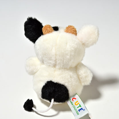キュート販売 CUTE ぬいぐるみ ファームコレクション お出かけシリーズ ウシ B0007 バッグの色ピンク ウシさん後ろ