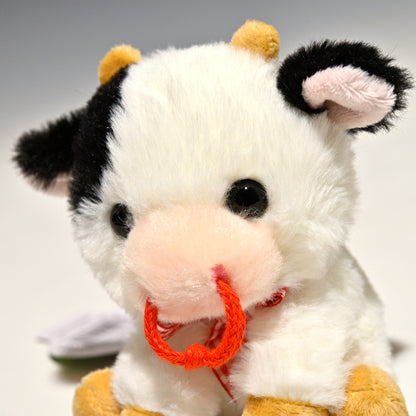 キュート販売 CUTE ぬいぐるみ ウシさんシリーズ おすわりウシさん SS F0272 左横顔