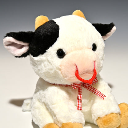 キュート販売 CUTE ぬいぐるみ ウシさんシリーズ おすわりウシさん M F0274 右横顔