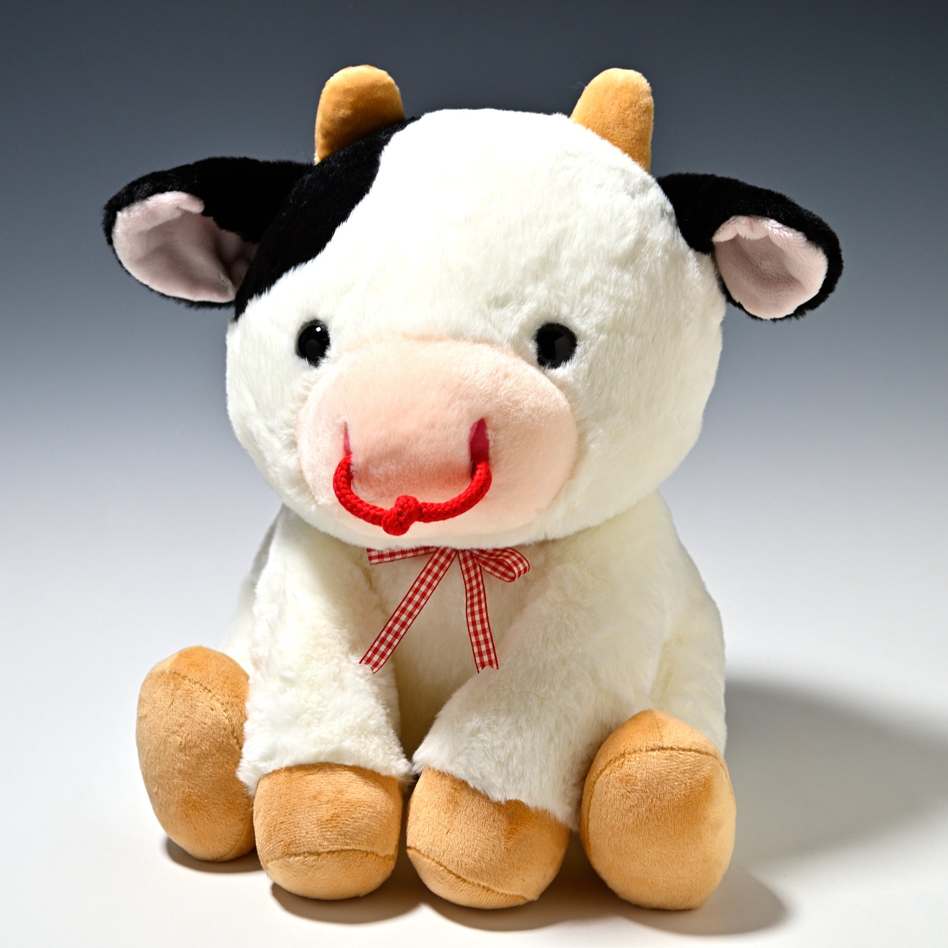 キュート販売 CUTE ぬいぐるみ ウシさんシリーズ おすわりウシさん L F0275 正面