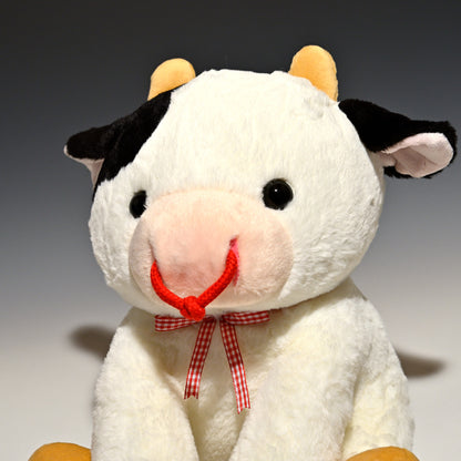 キュート販売 CUTE ぬいぐるみ ウシさんシリーズ おすわりウシさん L F0275 左横顔