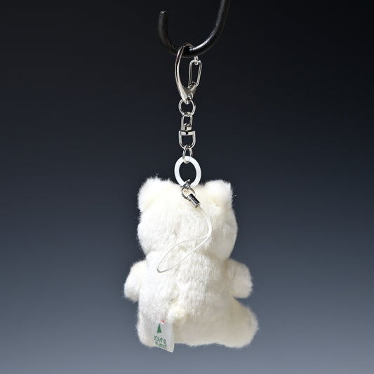 たけのこ TAKENOKO ぬいぐるみ ぶるぶるマスコット 白クマ 68838 ぶら下げた後ろ