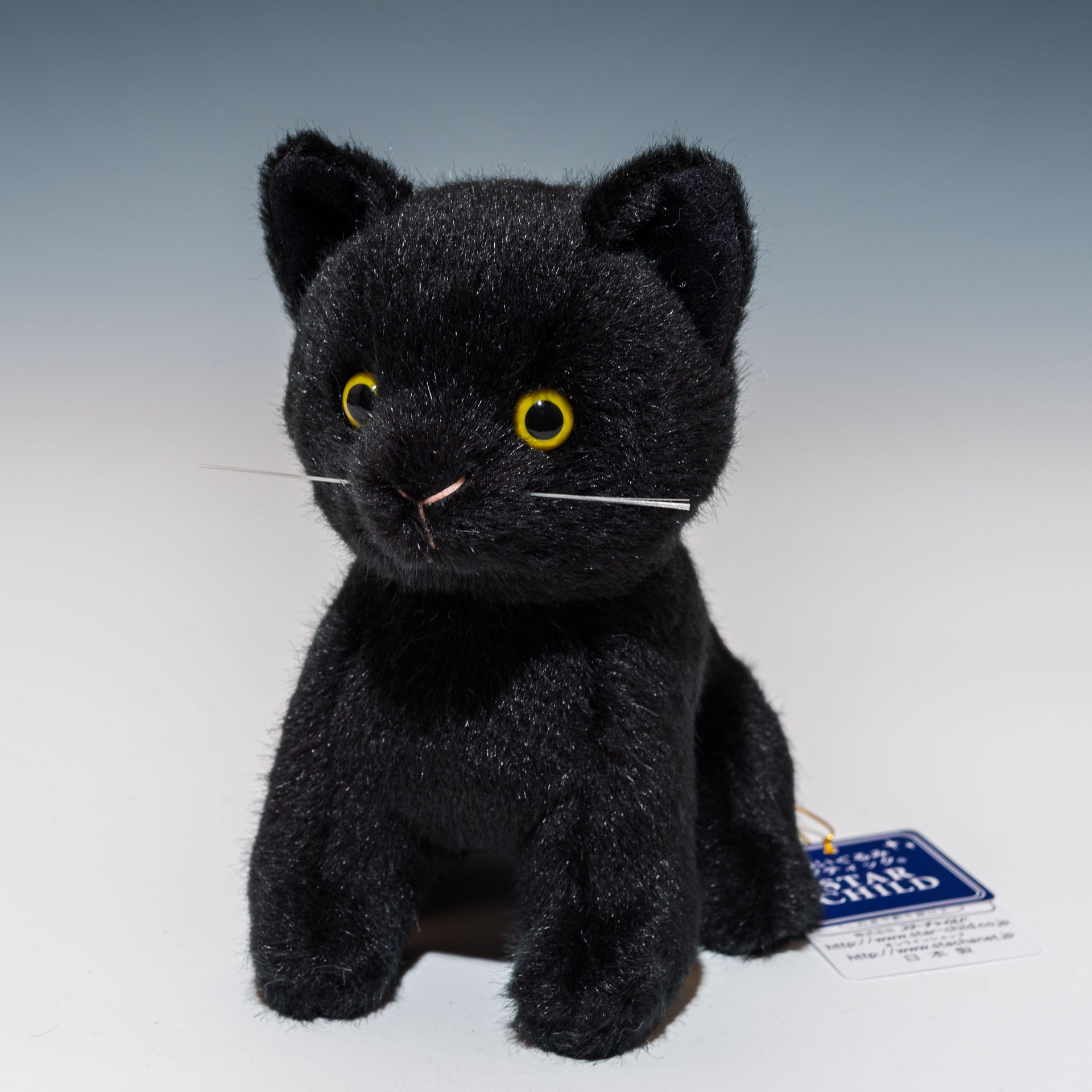 レトロねこちゃん生地 黒 108×50cm 気持ちいい