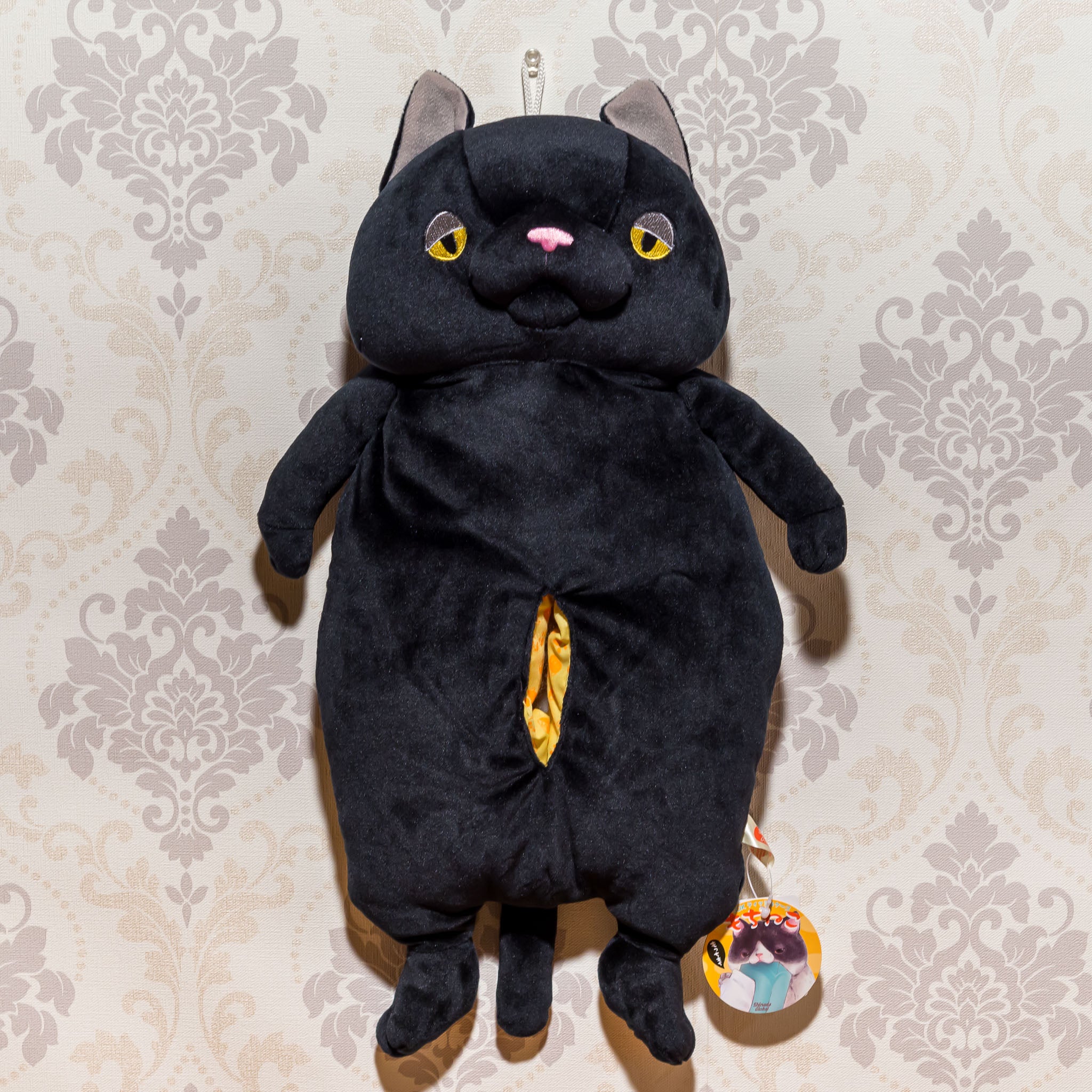 シナダ SHINADA ぬいぐるみ もちねこBOXティッシュケース クロ MONB