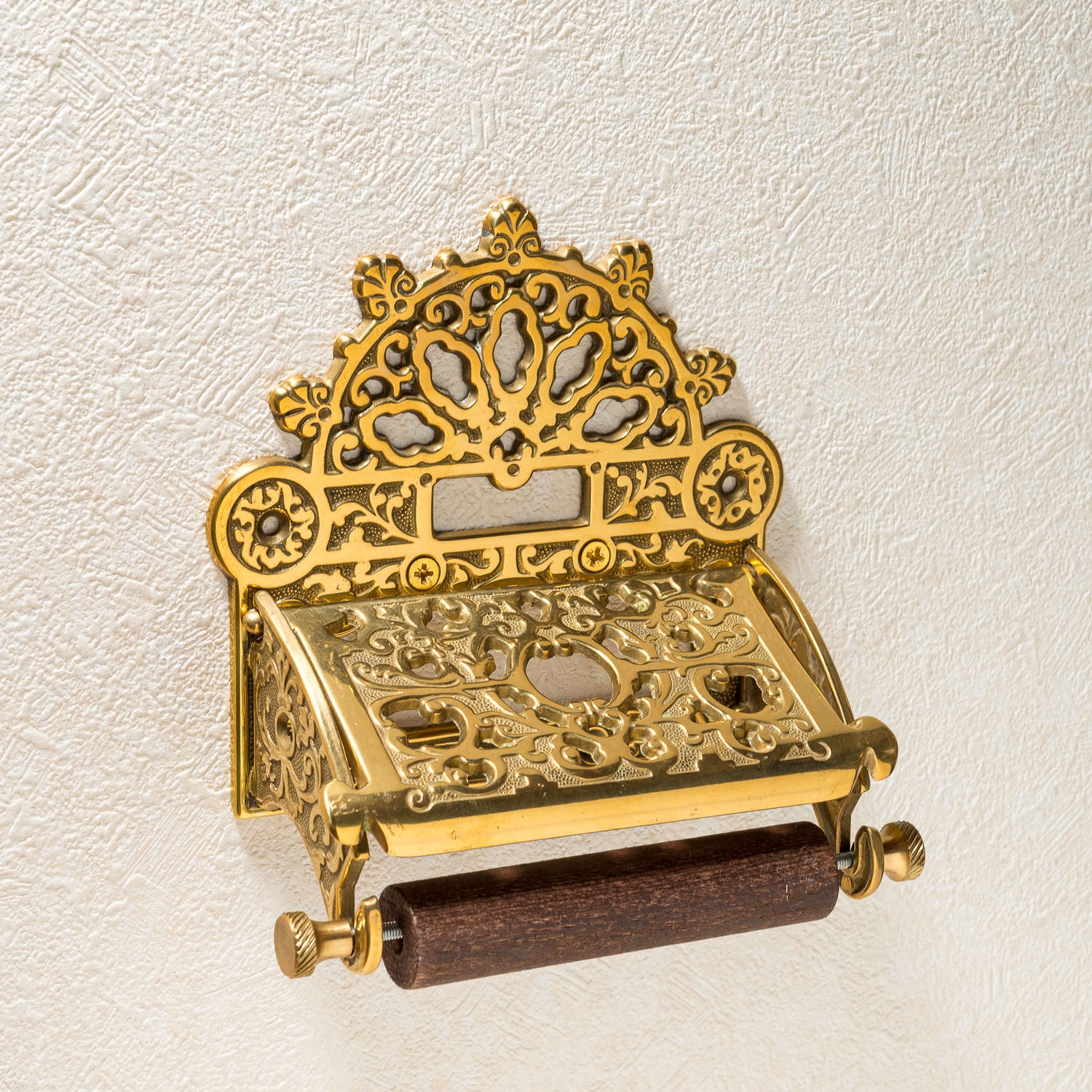 イタリア製 真鍮  真鍮  ペーパーホルダー 左横