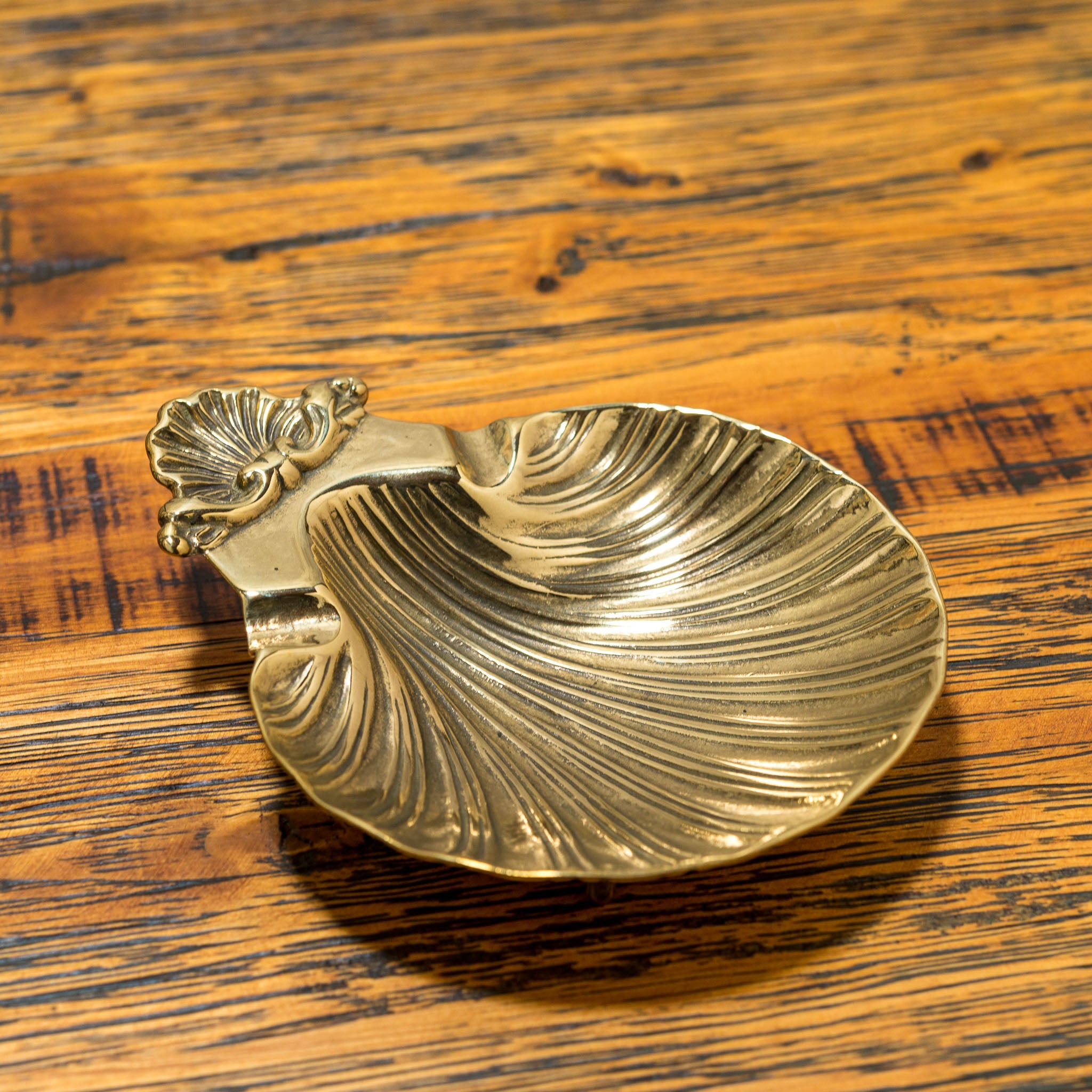  ブラス真鍮シェルトレー クラシカル雑貨イタリア製小物入れゴールド