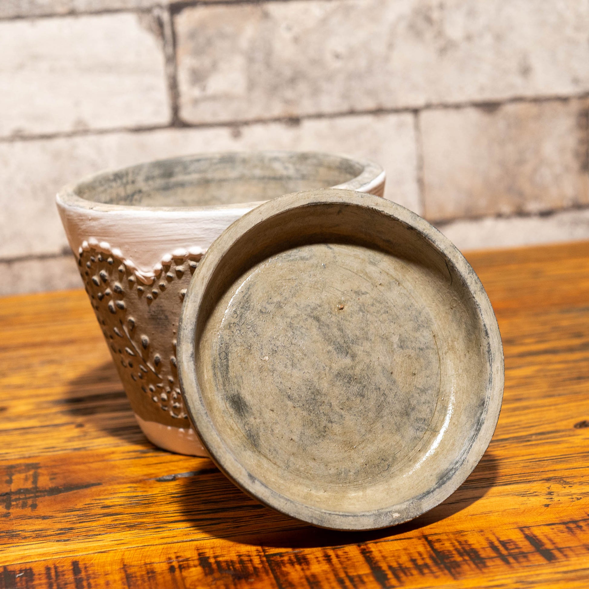 BONHEUR ボヌールPot & Saucer(White) PTA-91W | 彩か SAIKAのプランターとソーサー