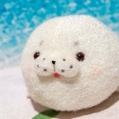 内藤デザイン研究所 ぬいぐるみ 海中散歩 ころころりうむ (S) アザラシの左横顔