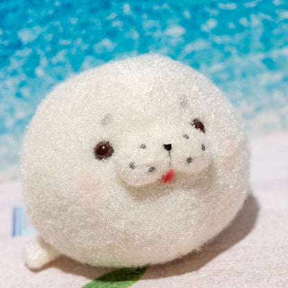 内藤デザイン研究所 ぬいぐるみ 海中散歩 ころころりうむ (S) アザラシの右横顔