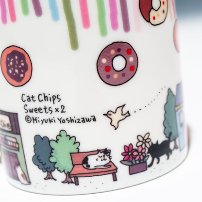 内藤デザイン研究所 ぬいぐるみ Cat Chips キャットチップス スイーツ マグ ドーナツのアップ2
